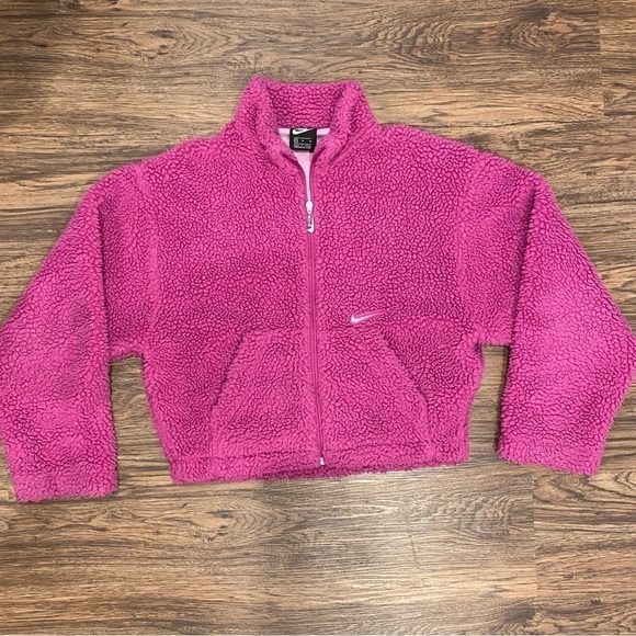 Nike Women’s Plush Jacket Pink M - Picture 2 of 6
